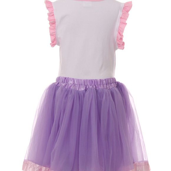 Toddler Girls Unicorn Floral 2 PCS Top Skirt Tutu Tulle Casual Outfit Set Cloth - Picture 3 of 5